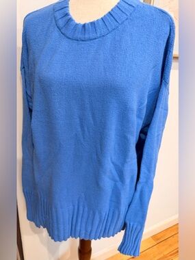 GAP Blue Ribbed Crewneck Sweater XL/L